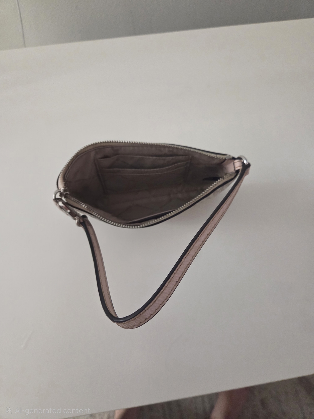 Michael Kors Pink and Ivory Signature Stripe Wristlet - Picture 6 of 6